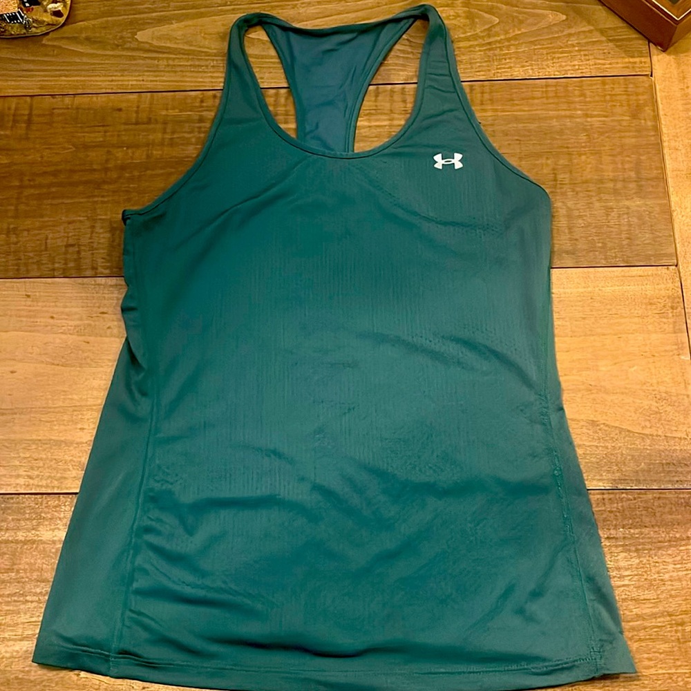 Dark green under Armour tank top
